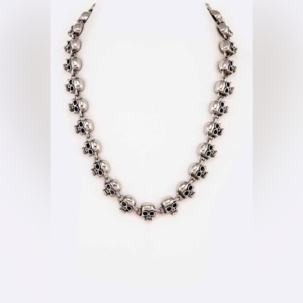 Heavy Weight Stainless Steel Skull Necklace